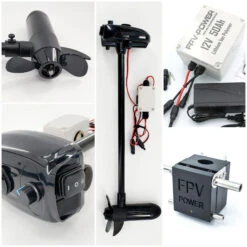 FPV-Power 28lb Thrust Trolling Motor 50Ah + Hobie Motor Mount Combo Pack