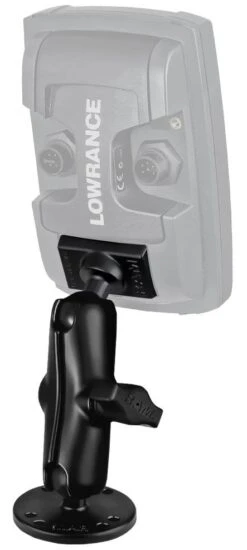RAM Mounts 1" Ball Marine Electronic "Light Use" Mount For Lowrance Elite-4 & Mark-4 Series Fishfinders