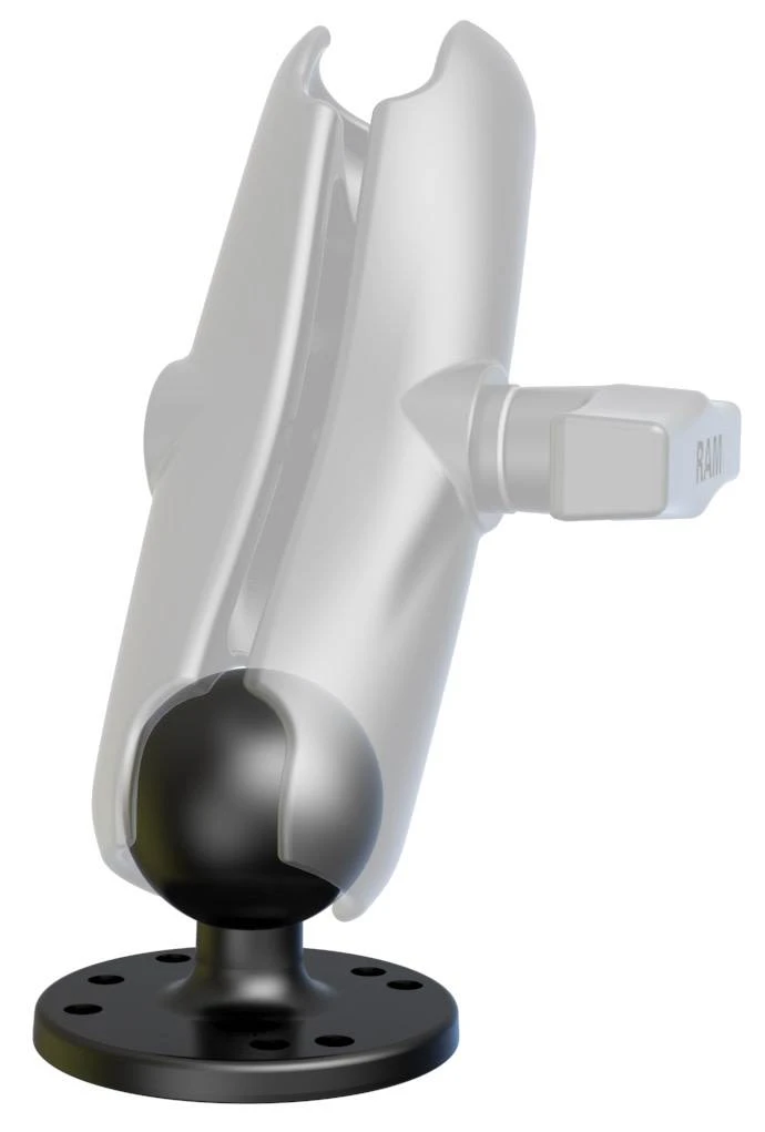 RAM Mounts 2.5" Round Plate With The AMPs Hole Pattern With C Size 1.5" Ball