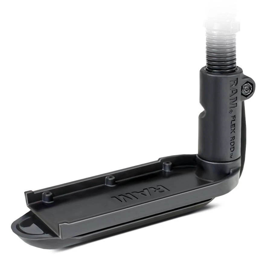 RAM Mounts Transducer Arm Mount With 18" Rigid Aluminum Rod And 2.43" X 1.31" Diamond Base For The Lowrance StructureScan LSS-2/LSS-1 - Image 2